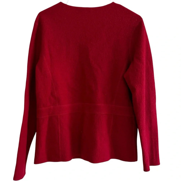 Talbots Red 100% Wool Blazer Jacket Long Sleeve Classic Preppy M - Picture 5 of 11